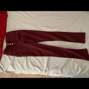 High waisted skinny jeans